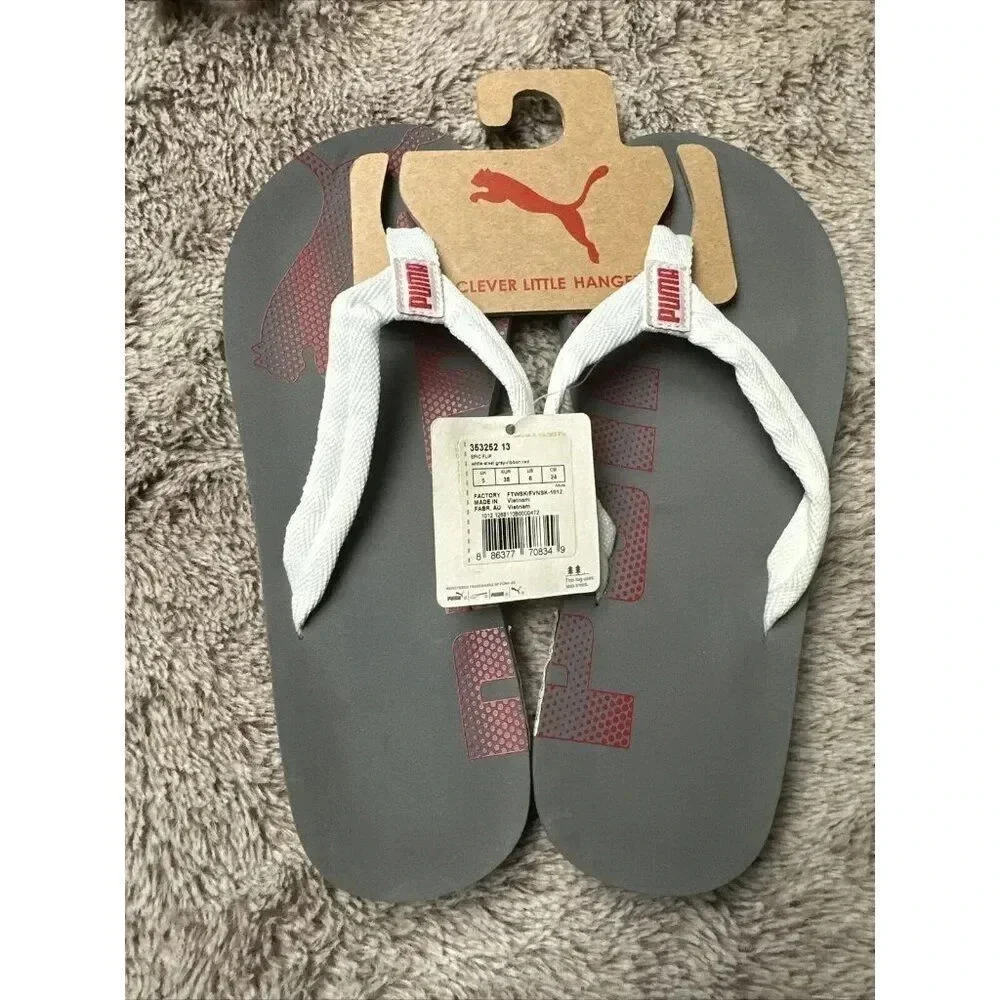 PUMA White Flip-Flops Beach Sandals Mens